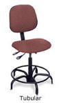 1P - Tubular Base, Concave Seat, Backrest with Lumbar Support
