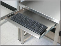 Stainless Steel Keyboard Tray for Stainless Steel Work Bench