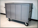 Closed Wall Cart w/ Swinging Gate & Push Bar