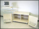 Custom Cabinet Cart w/ Articulating Keyboard / Monitor & Storage Trays